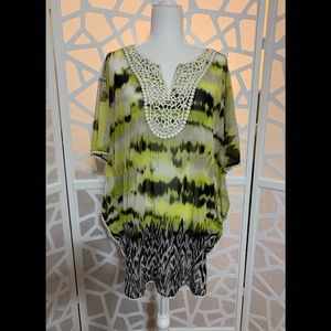 Alfani Sheer Tunic Top Swimwear Cover XL